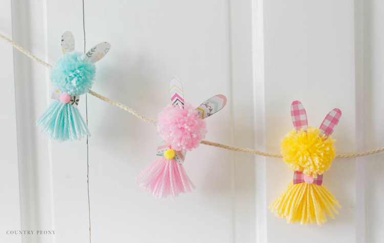 DIY Pom-Pom & Tassel Bunny Garland - Country Peony Blog