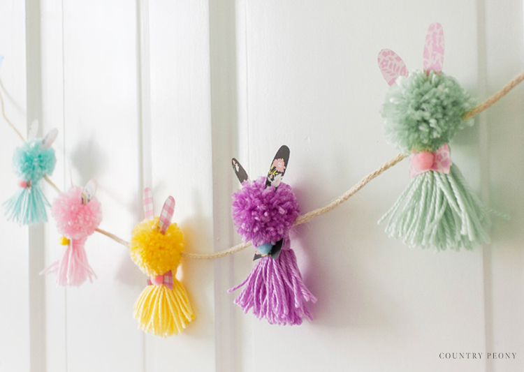 DIY Pom-Pom & Tassel Bunny Garland - Country Peony Blog