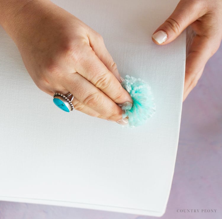 DIY Pom-Pom Lamp Shade with Clover's Pom-Pom Maker.- Country Peony Blog