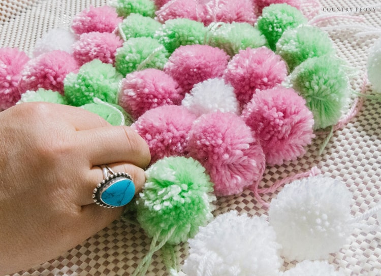 DIY Pom-Pom Rug with Clover's Pom-Pom Maker - Country Peony Blog